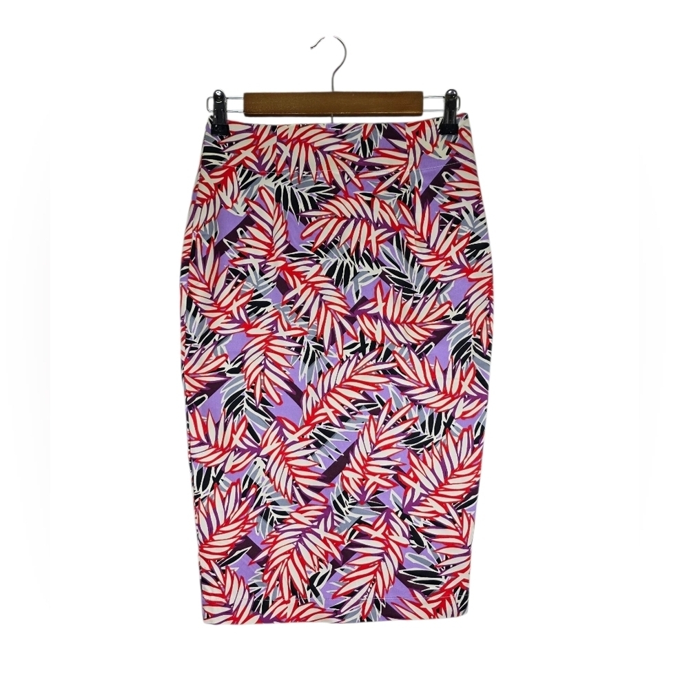 NWT Guess Claudette Printed Vintage African Leaves Combo Pencil Skirt Size Small